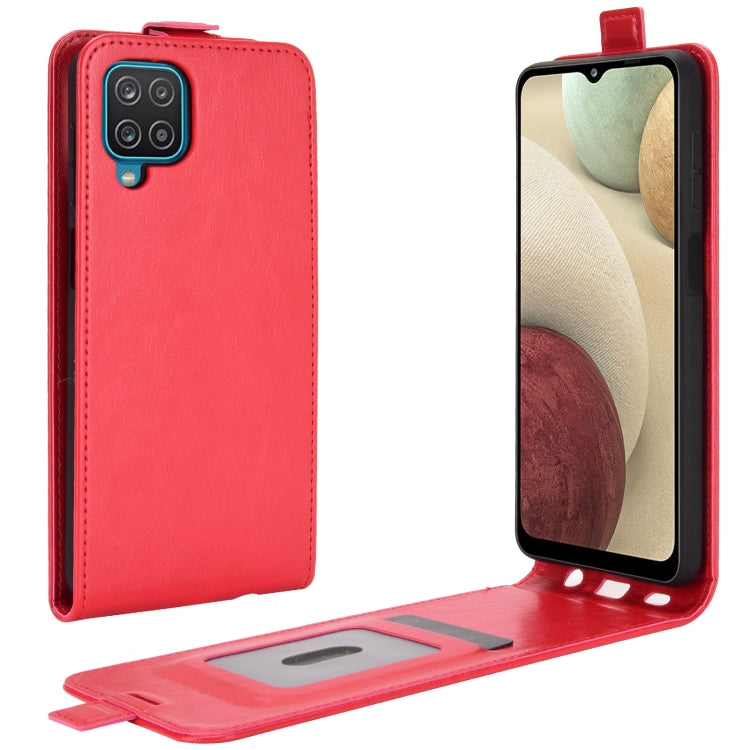 For Samsung Galaxy A12 R64 Texture Single Vertical Flip Leather Protective Case with Card Slots & Photo Frame