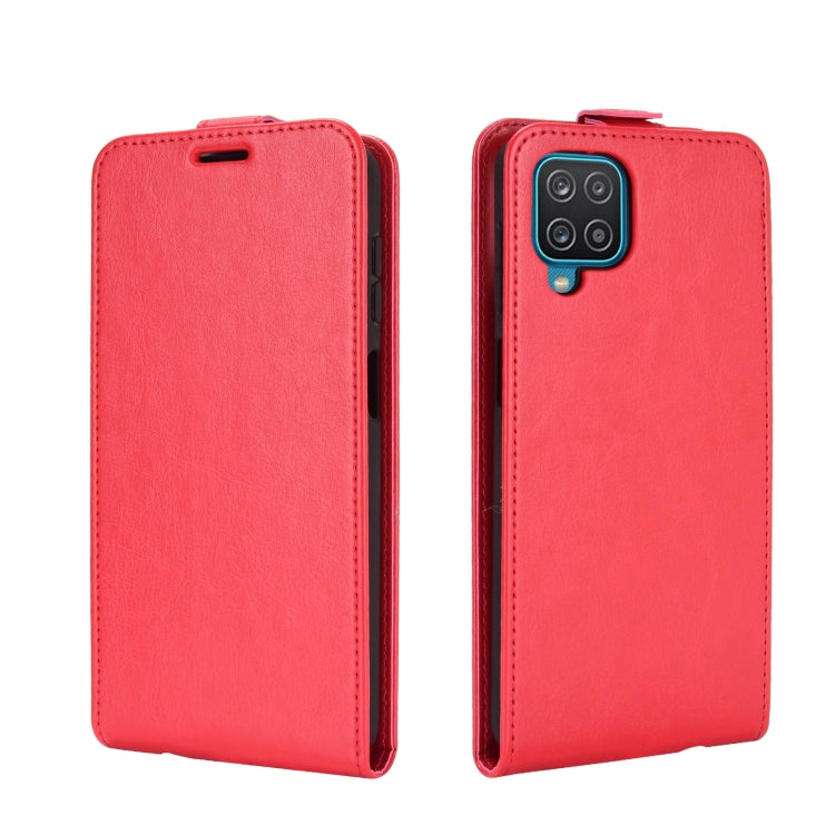 For Samsung Galaxy A12 R64 Texture Single Vertical Flip Leather Protective Case with Card Slots & Photo Frame