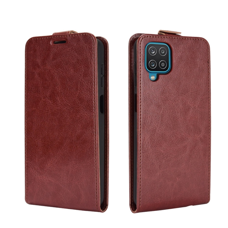For Samsung Galaxy A12 R64 Texture Single Vertical Flip Leather Protective Case with Card Slots & Photo Frame