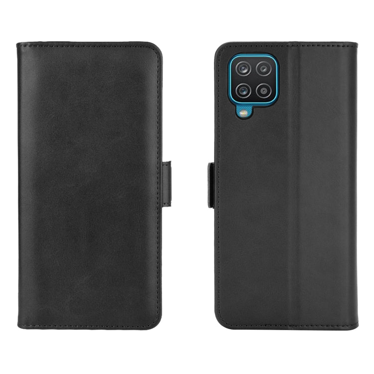 For Samsung Galaxy A12 Dual-side Magnetic Buckle Horizontal Flip Leather Case with Holder & Card Slots & Wallet