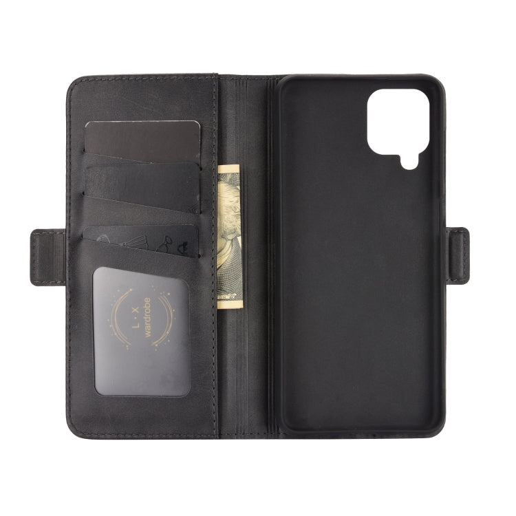 For Samsung Galaxy A12 Dual-side Magnetic Buckle Horizontal Flip Leather Case with Holder & Card Slots & Wallet