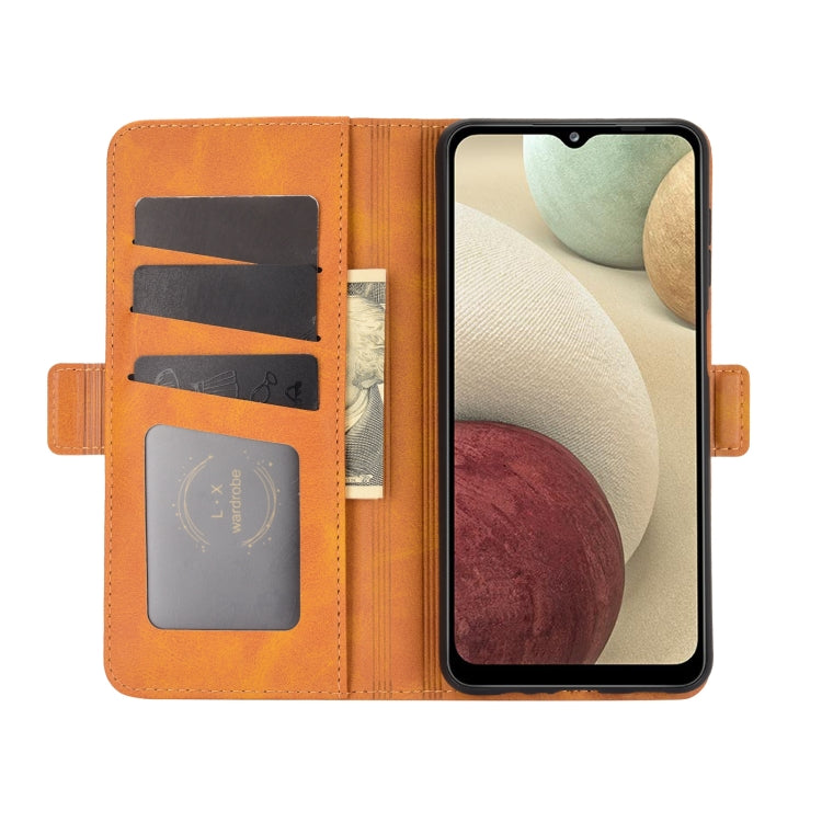 For Samsung Galaxy A12 Dual-side Magnetic Buckle Horizontal Flip Leather Case with Holder & Card Slots & Wallet