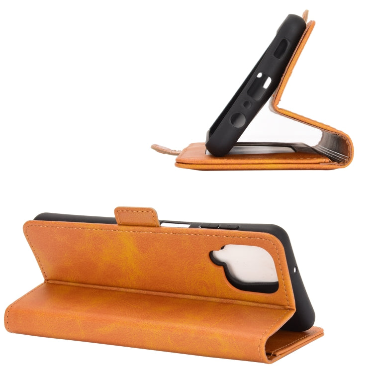 For Samsung Galaxy A12 Dual-side Magnetic Buckle Horizontal Flip Leather Case with Holder & Card Slots & Wallet