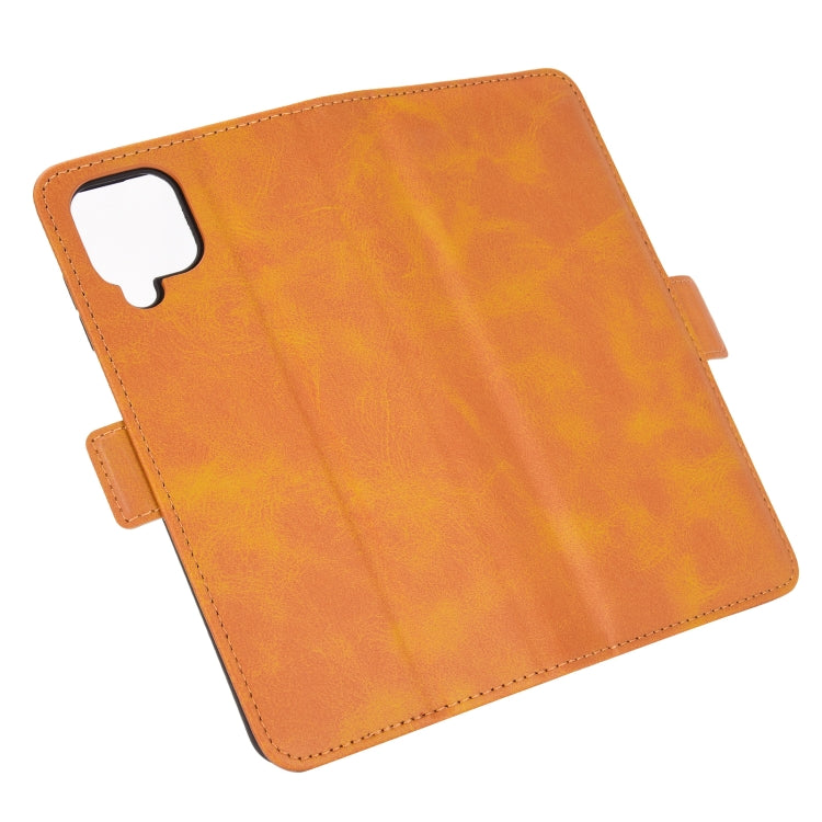 For Samsung Galaxy A12 Dual-side Magnetic Buckle Horizontal Flip Leather Case with Holder & Card Slots & Wallet