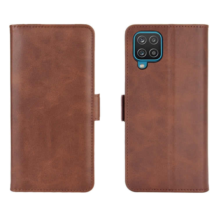 For Samsung Galaxy A12 Dual-side Magnetic Buckle Horizontal Flip Leather Case with Holder & Card Slots & Wallet