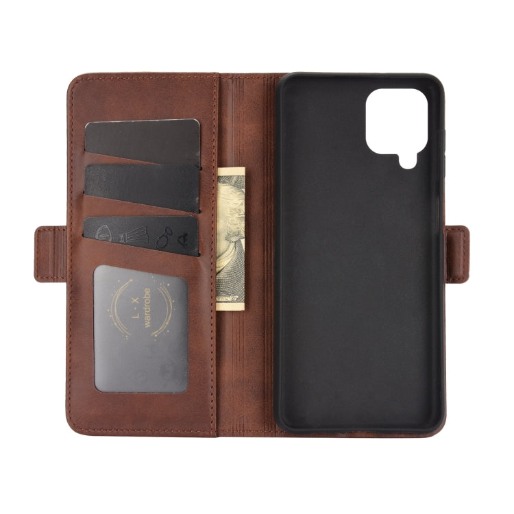 For Samsung Galaxy A12 Dual-side Magnetic Buckle Horizontal Flip Leather Case with Holder & Card Slots & Wallet