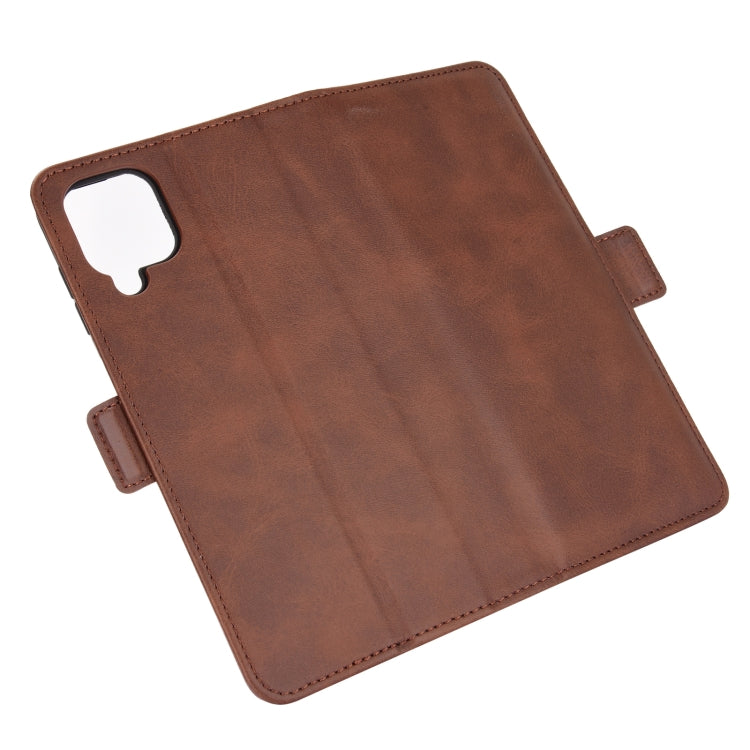 For Samsung Galaxy A12 Dual-side Magnetic Buckle Horizontal Flip Leather Case with Holder & Card Slots & Wallet