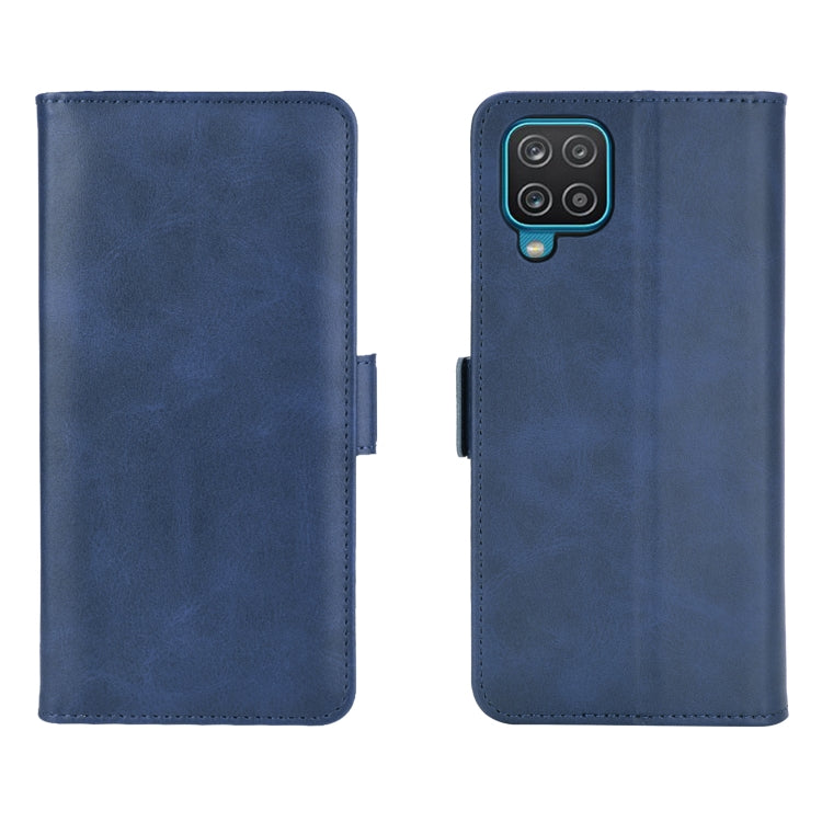 For Samsung Galaxy A12 Dual-side Magnetic Buckle Horizontal Flip Leather Case with Holder & Card Slots & Wallet