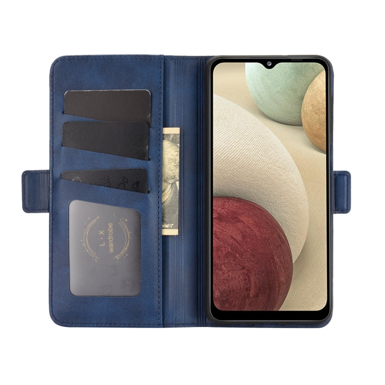 For Samsung Galaxy A12 Dual-side Magnetic Buckle Horizontal Flip Leather Case with Holder & Card Slots & Wallet