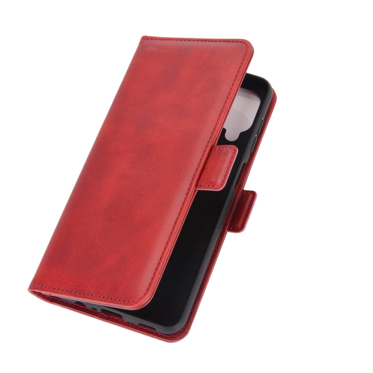 For Samsung Galaxy A12 Dual-side Magnetic Buckle Horizontal Flip Leather Case with Holder & Card Slots & Wallet