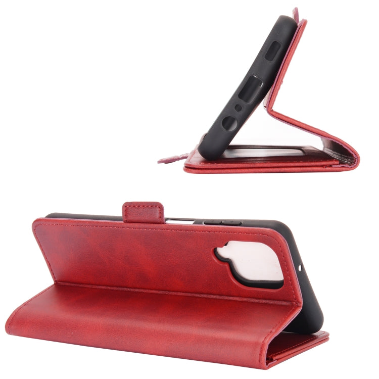 For Samsung Galaxy A12 Dual-side Magnetic Buckle Horizontal Flip Leather Case with Holder & Card Slots & Wallet