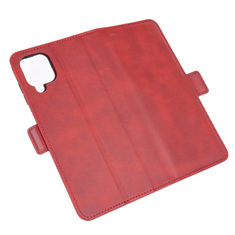 For Samsung Galaxy A12 Dual-side Magnetic Buckle Horizontal Flip Leather Case with Holder & Card Slots & Wallet