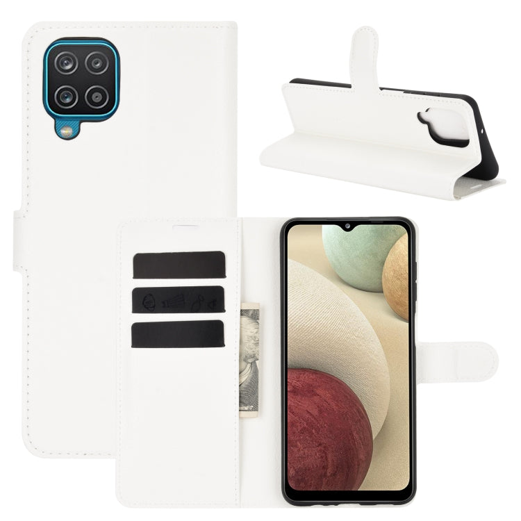 For Samsung Galaxy A12 Litchi Texture Horizontal Flip Protective Case with Holder & Card Slots & Wallet
