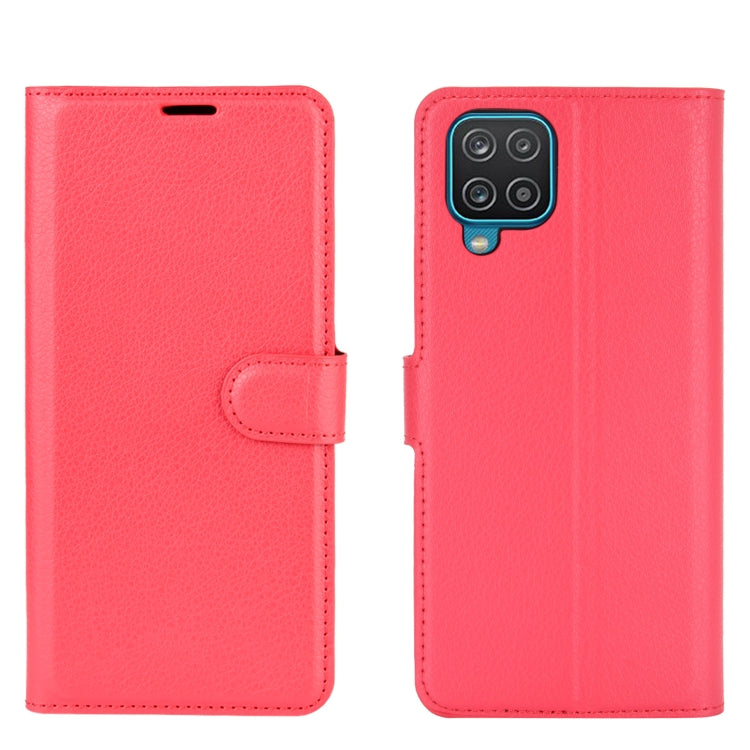 For Samsung Galaxy A12 Litchi Texture Horizontal Flip Protective Case with Holder & Card Slots & Wallet