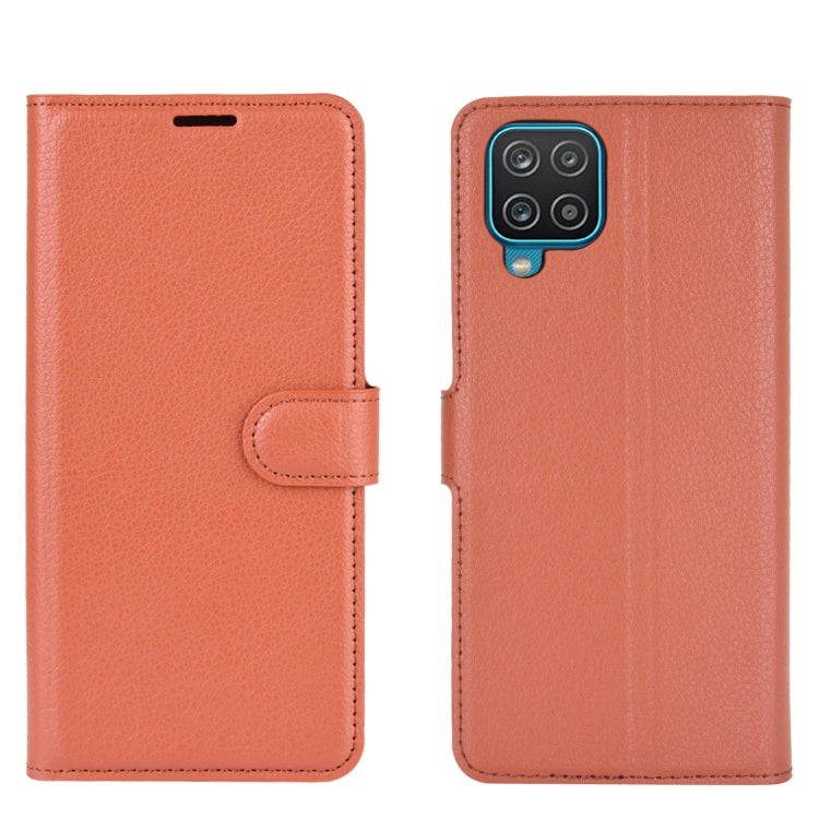 For Samsung Galaxy A12 Litchi Texture Horizontal Flip Protective Case with Holder & Card Slots & Wallet