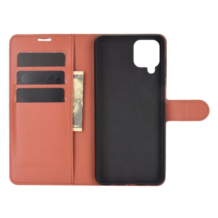For Samsung Galaxy A12 Litchi Texture Horizontal Flip Protective Case with Holder & Card Slots & Wallet