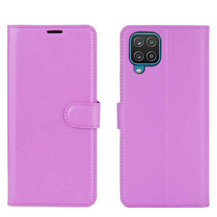 For Samsung Galaxy A12 Litchi Texture Horizontal Flip Protective Case with Holder & Card Slots & Wallet