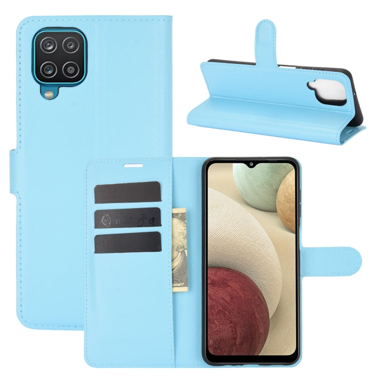 For Samsung Galaxy A12 Litchi Texture Horizontal Flip Protective Case with Holder & Card Slots & Wallet