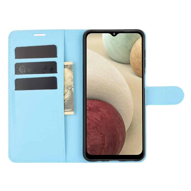 For Samsung Galaxy A12 Litchi Texture Horizontal Flip Protective Case with Holder & Card Slots & Wallet