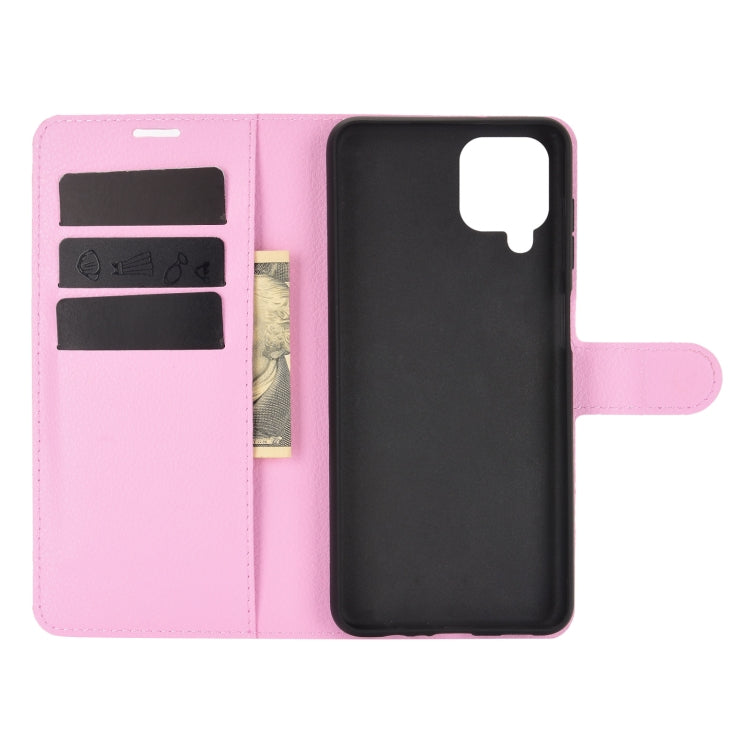 For Samsung Galaxy A12 Litchi Texture Horizontal Flip Protective Case with Holder & Card Slots & Wallet