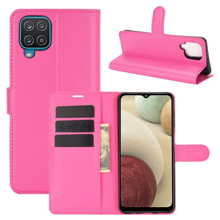 For Samsung Galaxy A12 Litchi Texture Horizontal Flip Protective Case with Holder & Card Slots & Wallet