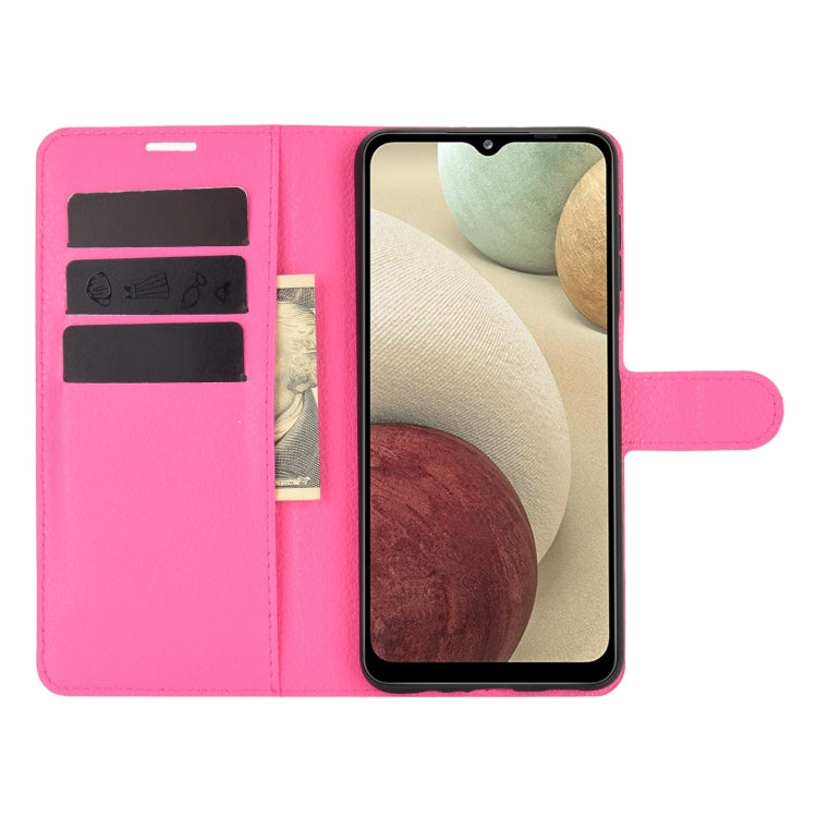 For Samsung Galaxy A12 Litchi Texture Horizontal Flip Protective Case with Holder & Card Slots & Wallet