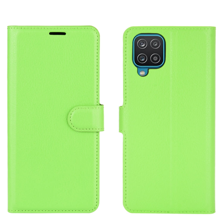 For Samsung Galaxy A12 Litchi Texture Horizontal Flip Protective Case with Holder & Card Slots & Wallet