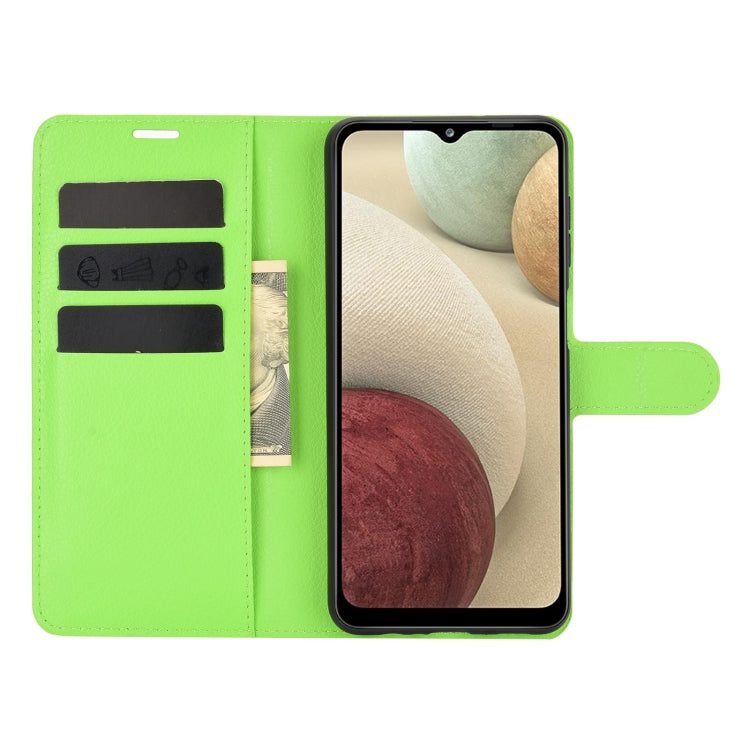 For Samsung Galaxy A12 Litchi Texture Horizontal Flip Protective Case with Holder & Card Slots & Wallet