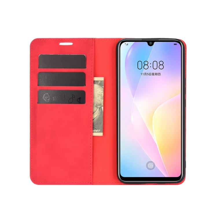 For Huawei nova 8 SE Retro-skin Business Magnetic Suction Leather Case with Holder & Card Slots & Wallet