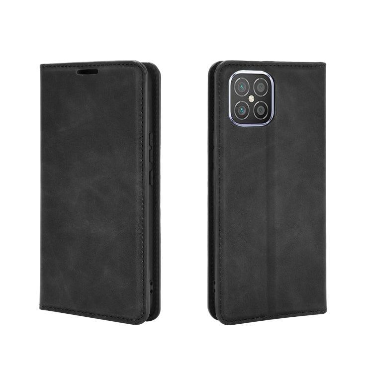 For Huawei nova 8 SE Retro-skin Business Magnetic Suction Leather Case with Holder & Card Slots & Wallet
