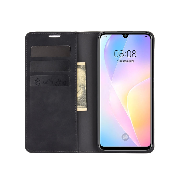 For Huawei nova 8 SE Retro-skin Business Magnetic Suction Leather Case with Holder & Card Slots & Wallet
