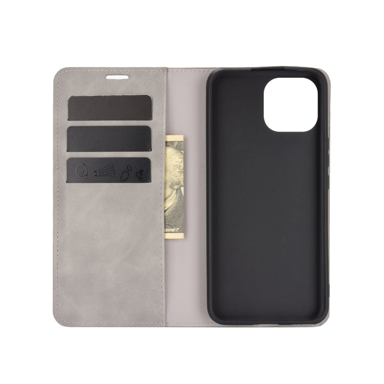 For Huawei nova 8 SE Retro-skin Business Magnetic Suction Leather Case with Holder & Card Slots & Wallet