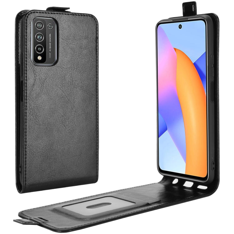 For Huawei Honor 10X Lite R64 Texture Single Vertical Flip Leather Case with Card Slots & Photo Frame