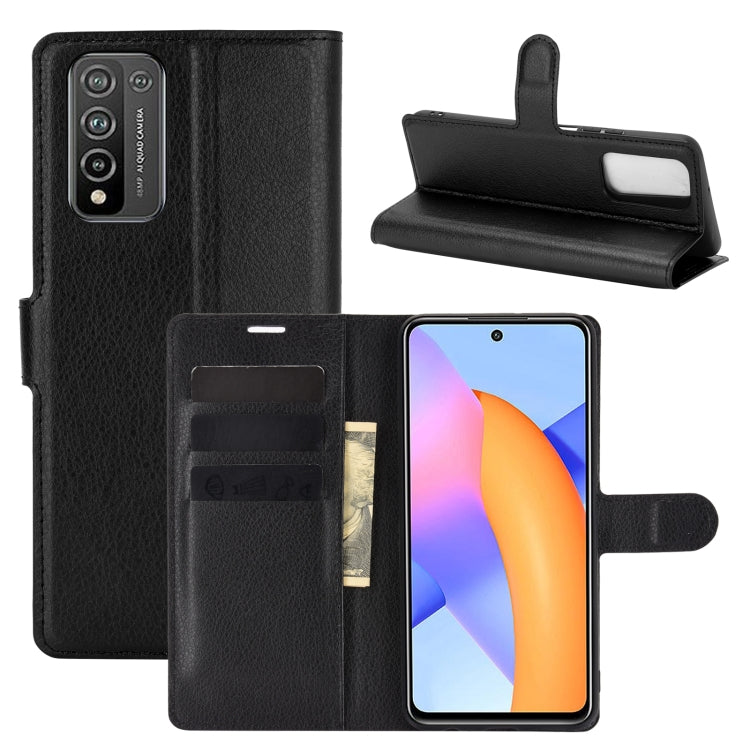 For Huawei Honor 10X Lite Litchi Texture Horizontal Flip Protective Case with Holder & Card Slots & Wallet