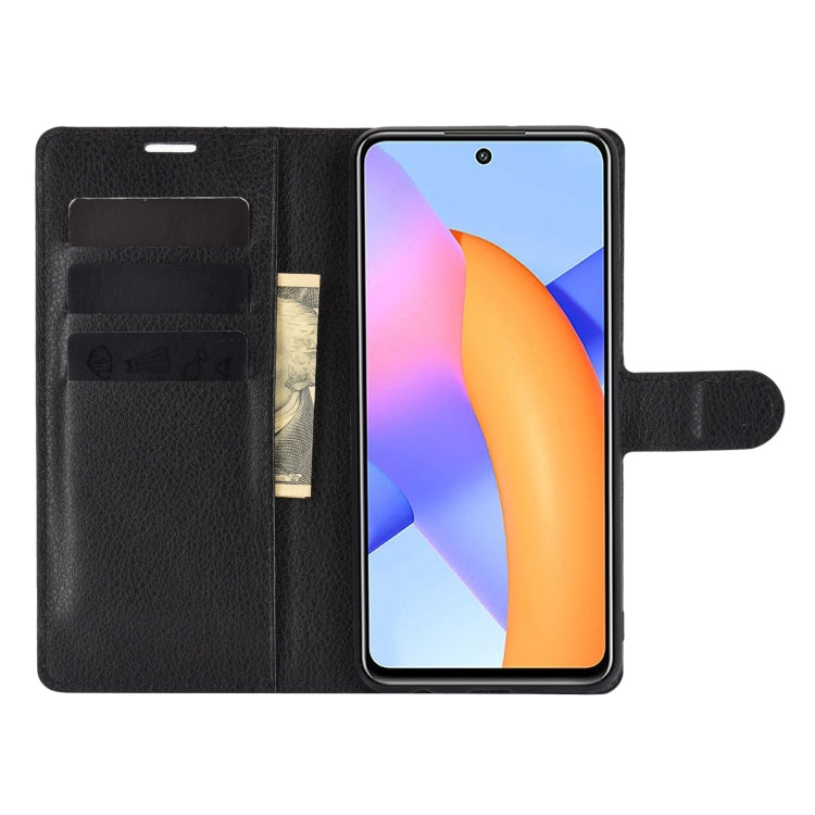 For Huawei Honor 10X Lite Litchi Texture Horizontal Flip Protective Case with Holder & Card Slots & Wallet