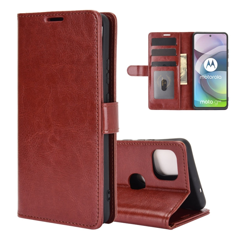 For Motorola Moto G 5G R64 Texture Single Horizontal Flip Protective Case with Holder & Card Slots & Wallet& Photo Frame