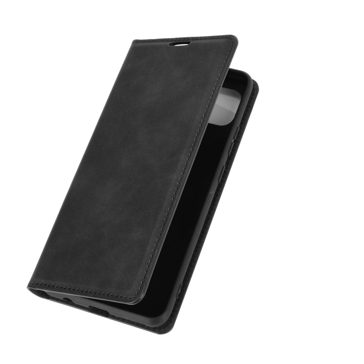For Motorola Moto G 5G Retro-skin Business Magnetic Suction Leather Case with Holder & Card Slots & Wallet