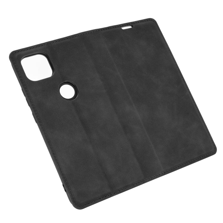 For Motorola Moto G 5G Retro-skin Business Magnetic Suction Leather Case with Holder & Card Slots & Wallet