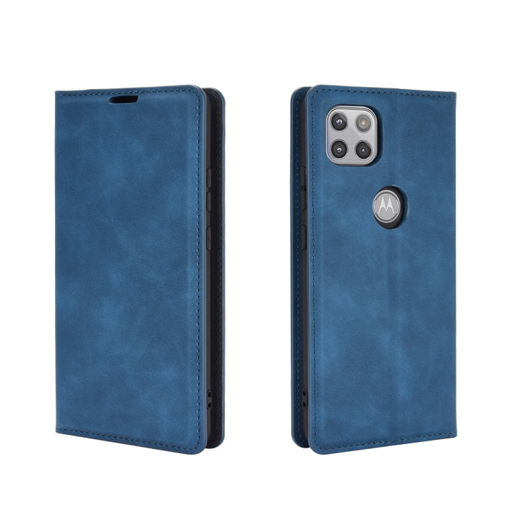 For Motorola Moto G 5G Retro-skin Business Magnetic Suction Leather Case with Holder & Card Slots & Wallet