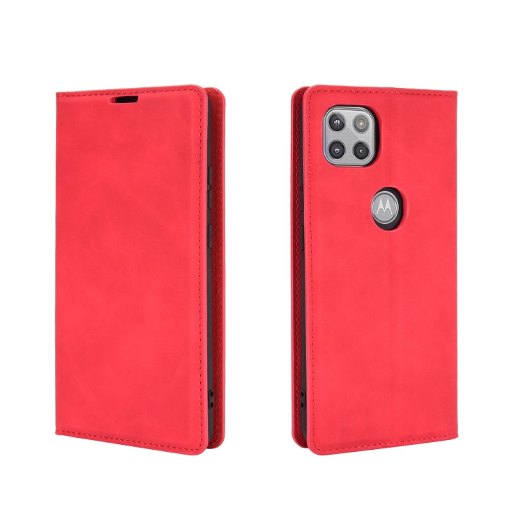 For Motorola Moto G 5G Retro-skin Business Magnetic Suction Leather Case with Holder & Card Slots & Wallet