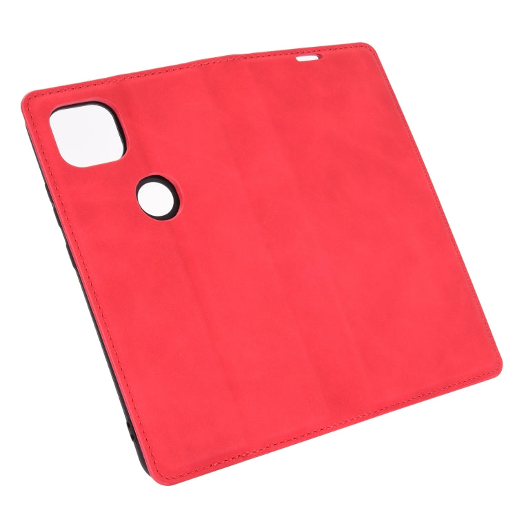 For Motorola Moto G 5G Retro-skin Business Magnetic Suction Leather Case with Holder & Card Slots & Wallet