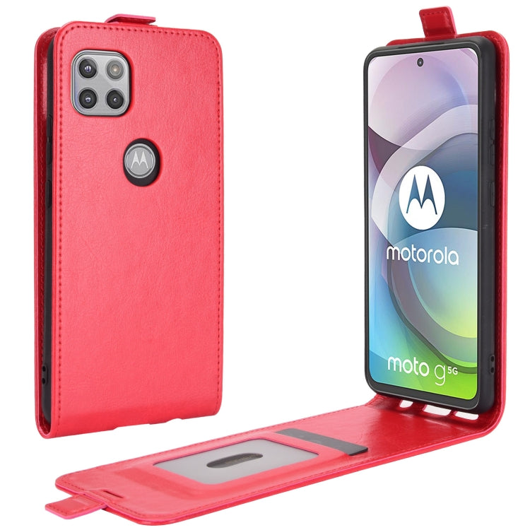 For Motorola Moto G 5G R64 Texture Single Vertical Flip Leather Protective Case with Card Slots & Photo Frame