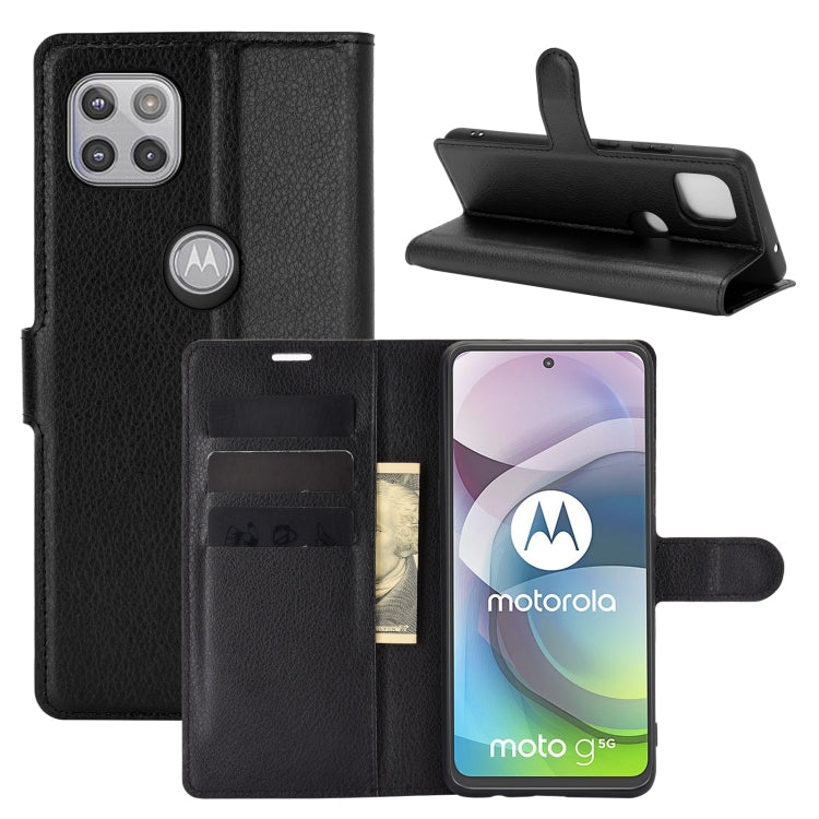 For Motorola Moto G 5G Litchi Texture Horizontal Flip Protective Case with Holder & Card Slots & Wallet