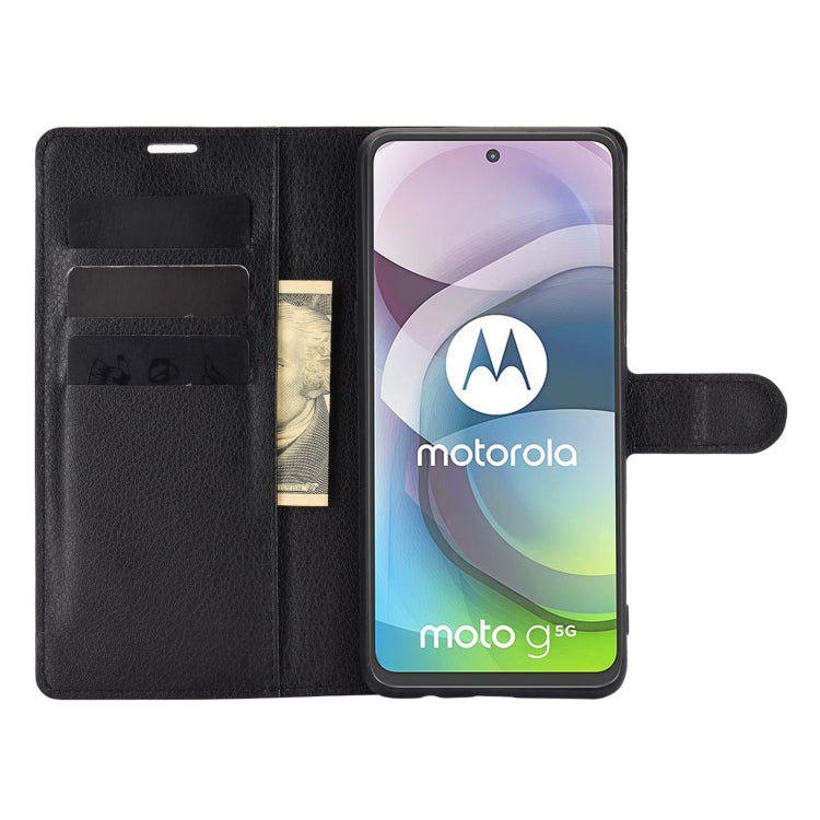For Motorola Moto G 5G Litchi Texture Horizontal Flip Protective Case with Holder & Card Slots & Wallet