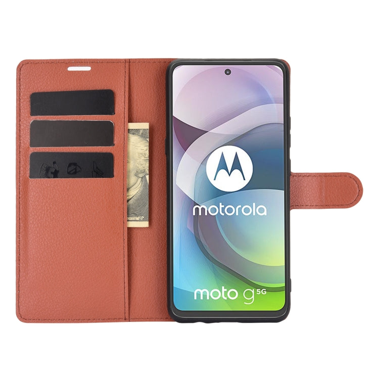 For Motorola Moto G 5G Litchi Texture Horizontal Flip Protective Case with Holder & Card Slots & Wallet