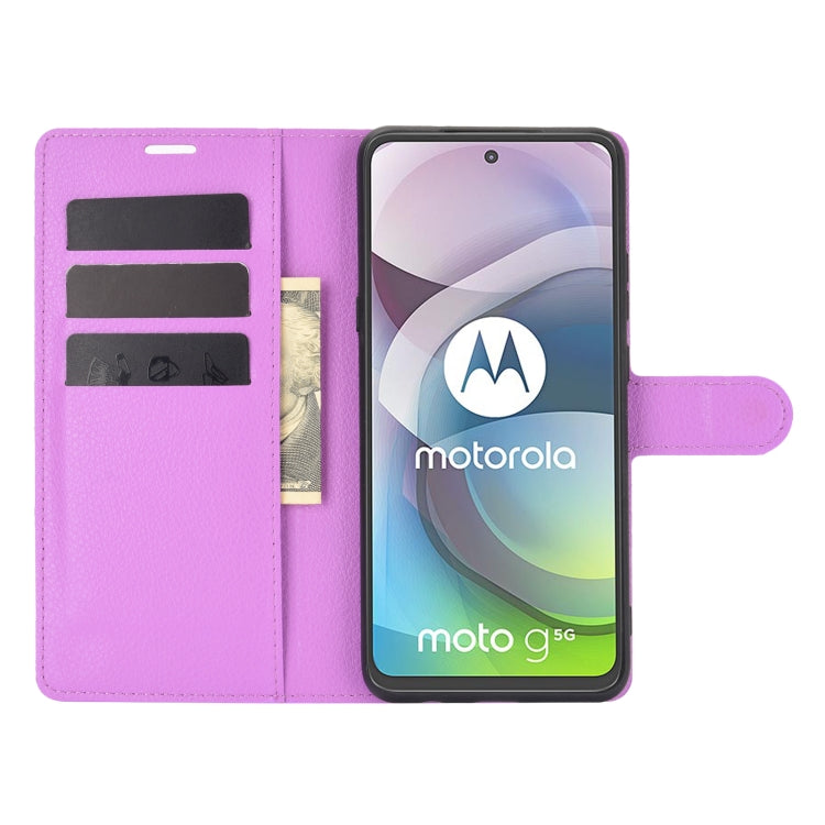 For Motorola Moto G 5G Litchi Texture Horizontal Flip Protective Case with Holder & Card Slots & Wallet
