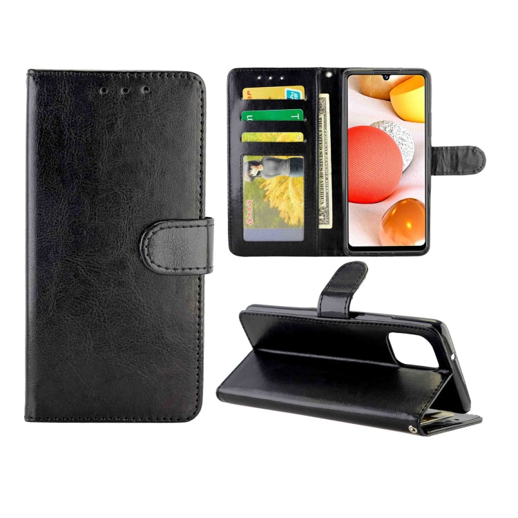 For Samsung Galaxy A42 5G Crazy Horse Texture Leather Horizontal Flip Protective Case with Holder & Card Slots & Wallet & Photo Frame