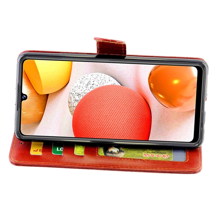 For Samsung Galaxy A42 5G Crazy Horse Texture Leather Horizontal Flip Protective Case with Holder & Card Slots & Wallet & Photo Frame