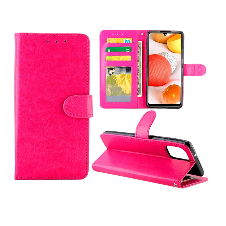 For Samsung Galaxy A42 5G Crazy Horse Texture Leather Horizontal Flip Protective Case with Holder & Card Slots & Wallet & Photo Frame