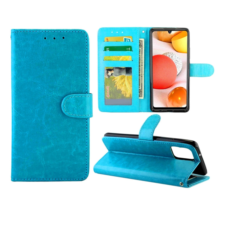 For Samsung Galaxy A42 5G Crazy Horse Texture Leather Horizontal Flip Protective Case with Holder & Card Slots & Wallet & Photo Frame